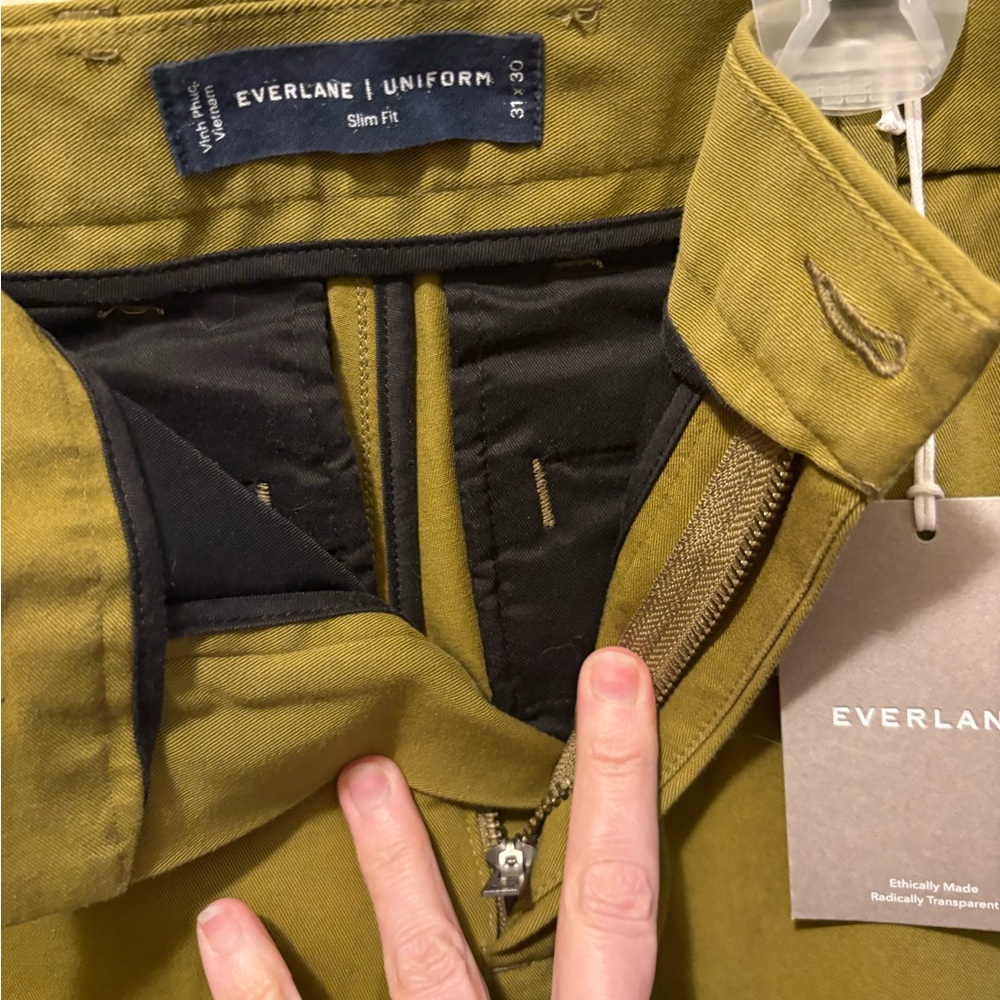 NWT Everlane Performance Chino Slim fit Uniform olive 31 x 30 - Picture 4 of 8